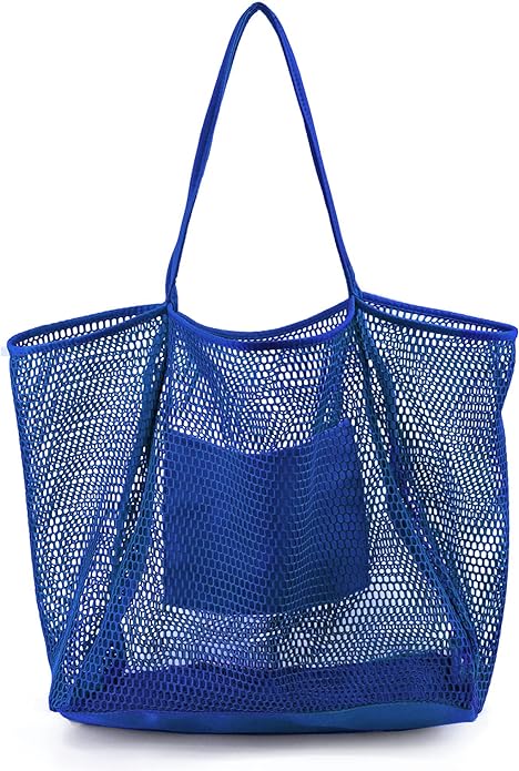 Mesh Beach Tote, Womens Shoulder Handbag, Beach Bag Mesh Beach Tote, Womens Shoulder Handbag, Beach Bag
